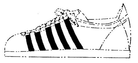Il marchio figurativo strisce per le scarpe da ginnastica