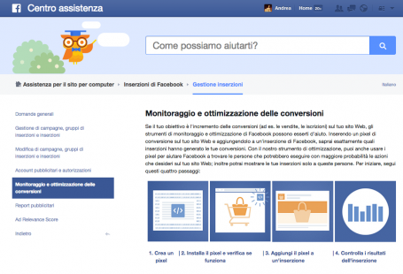 Facebook e rimozione di un contenuto