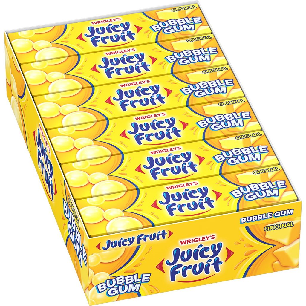 violazione del marchio Juicy Fruit: chewing gum o liquido per sigarette elettroniche?