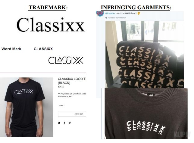 Il nome di una band registrato come marchio: Classixx contro  H&M