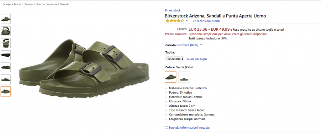 Birkenstock offerte Amazon: il marchio tedesco abbandona la piattaforma