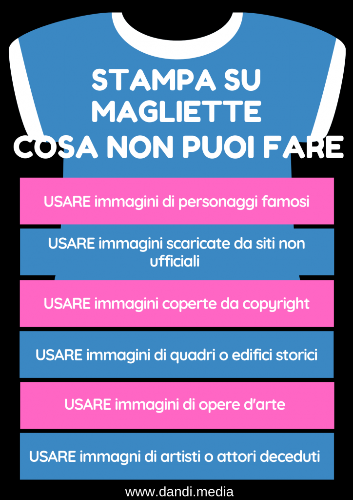 diritti di immagine magliette