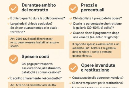 Contratto galleria d'arte