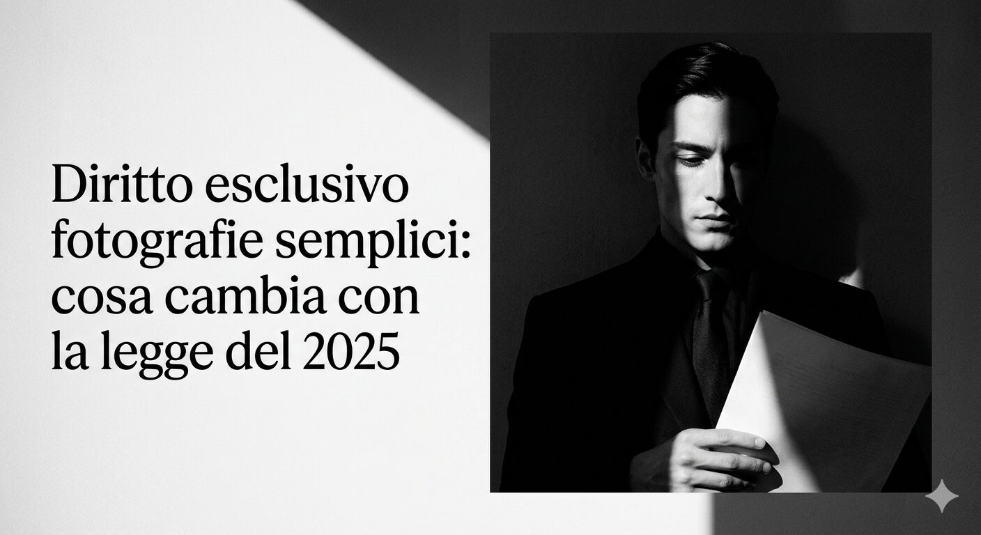 Diritto esclusivo fotografie semplici: cosa cambia con la legge del 2025