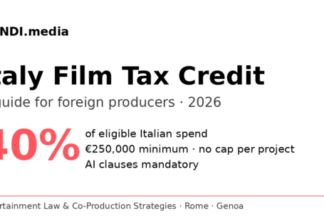 Italian Film and Audiovisual Tax Credits: A Practical Guide for Producers and International Partners