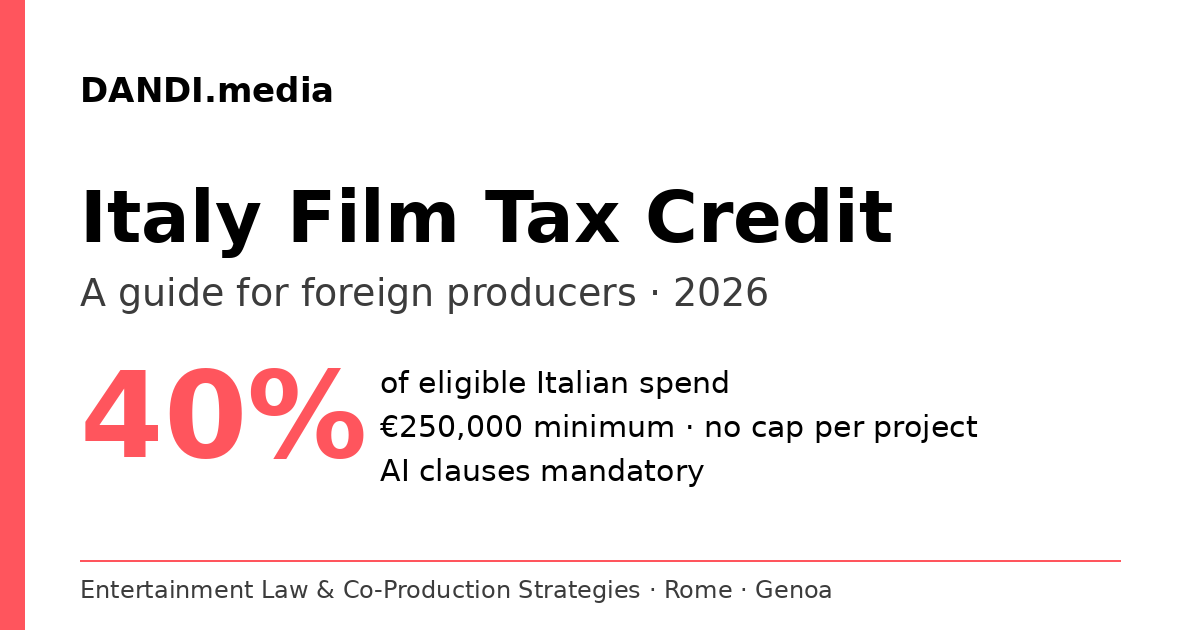 Italian Film and Audiovisual Tax Credits: A Practical Guide for Producers and International Partners